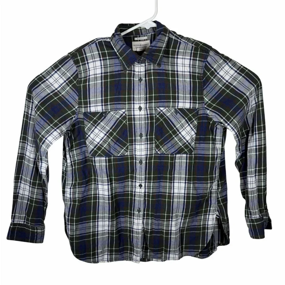 Ralph Lauren Denim & Supply Plaid Button-Down Shirt - Blue Green White